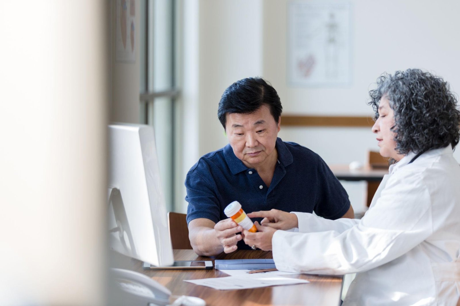 Diazepam safety information explained during a medical consultation